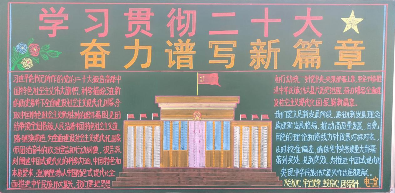 学习贯彻二十大 奋力谱写新篇章&mdash;&mdash;森林舞会官网工投公司发展学习党的二十大心灵主题黑板报评比活动