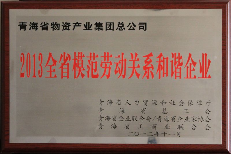 2013全省圭表劳动关系和谐企业