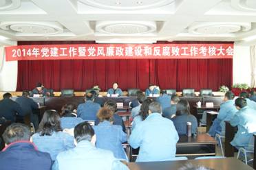 森林舞会官网工投党委召开2014年度党建工作和党风廉政建设工作查核大会